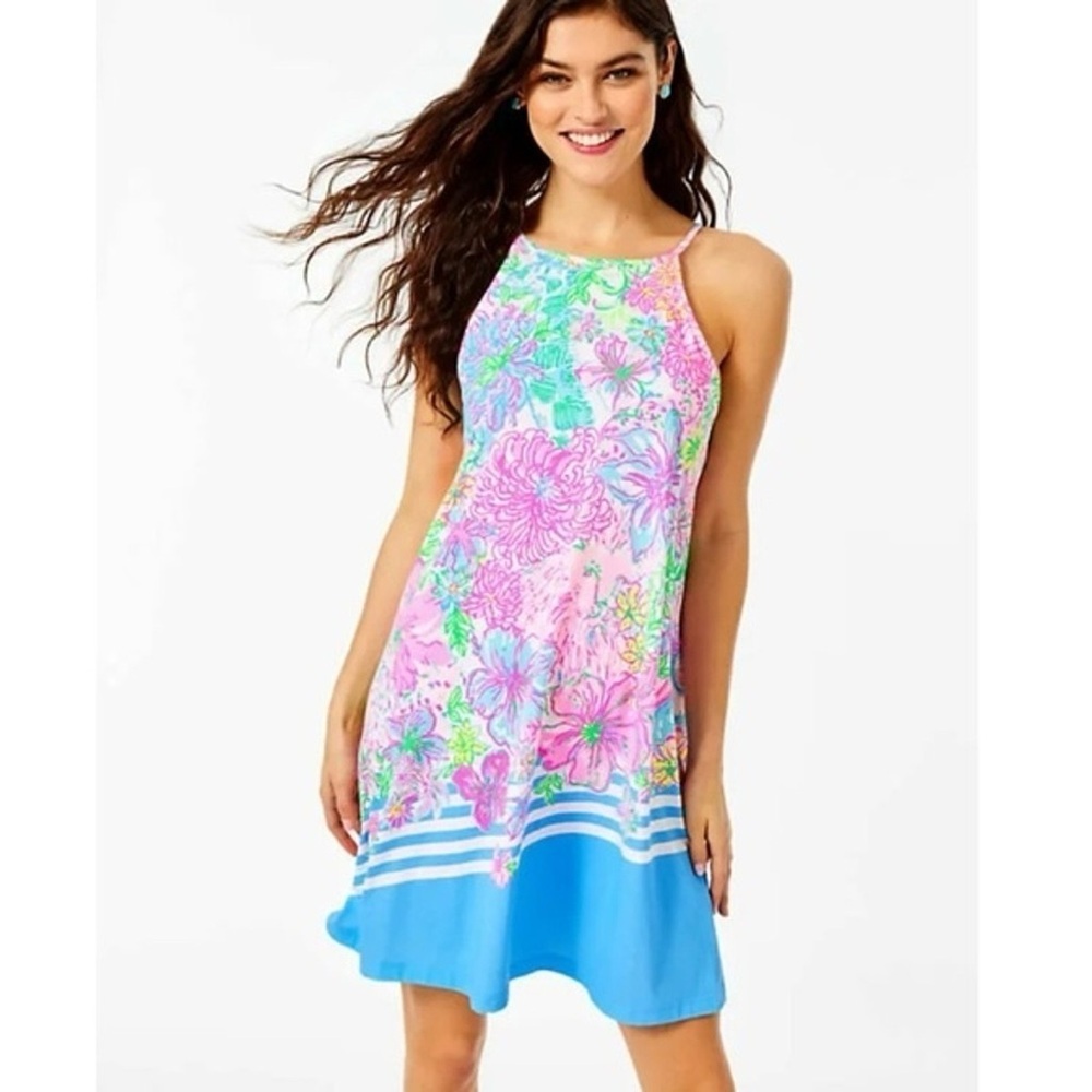 Lilly Pulitzer Margot Dress in Paradise Found Pink Swing Dress sz XXL - Picture 2 of 9